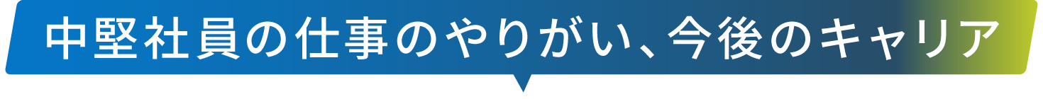 インタビュー [中堅社員の仕事のやりがい、今後のキャリア]