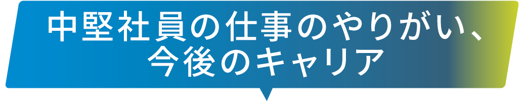 インタビュー [中堅社員の仕事のやりがい、今後のキャリア]